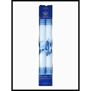 NEW Royal Copenhagen Candles 10" Taper Set Blue White Vintage New Unused In Box